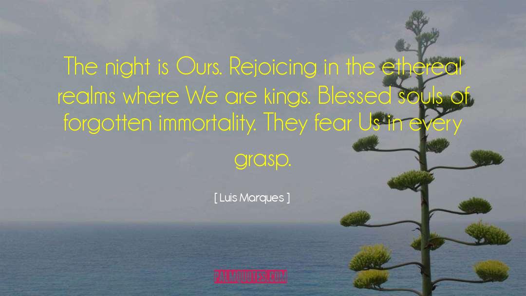 Luis Marques Quotes: The night is Ours. Rejoicing