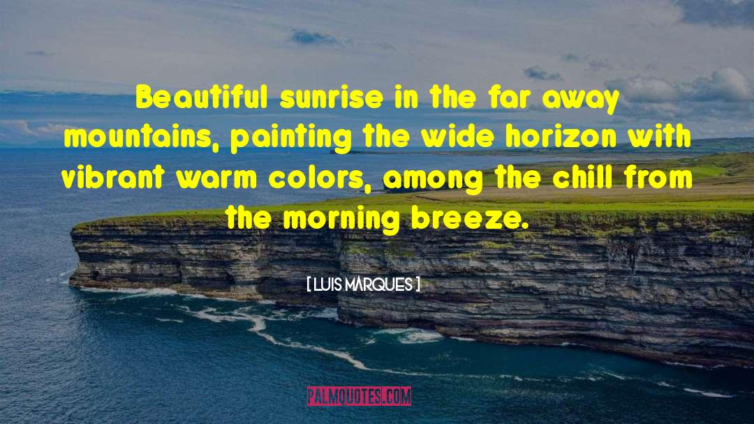 Luis Marques Quotes: Beautiful sunrise in the far