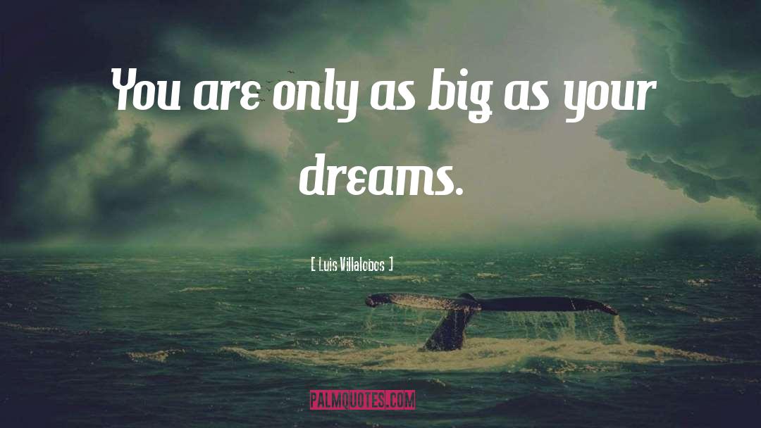 Luis Villalobos Quotes: You are only as big