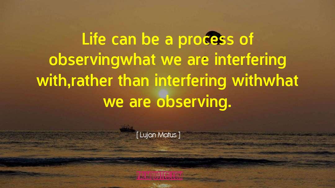 Lujan Matus Quotes: Life can be a process