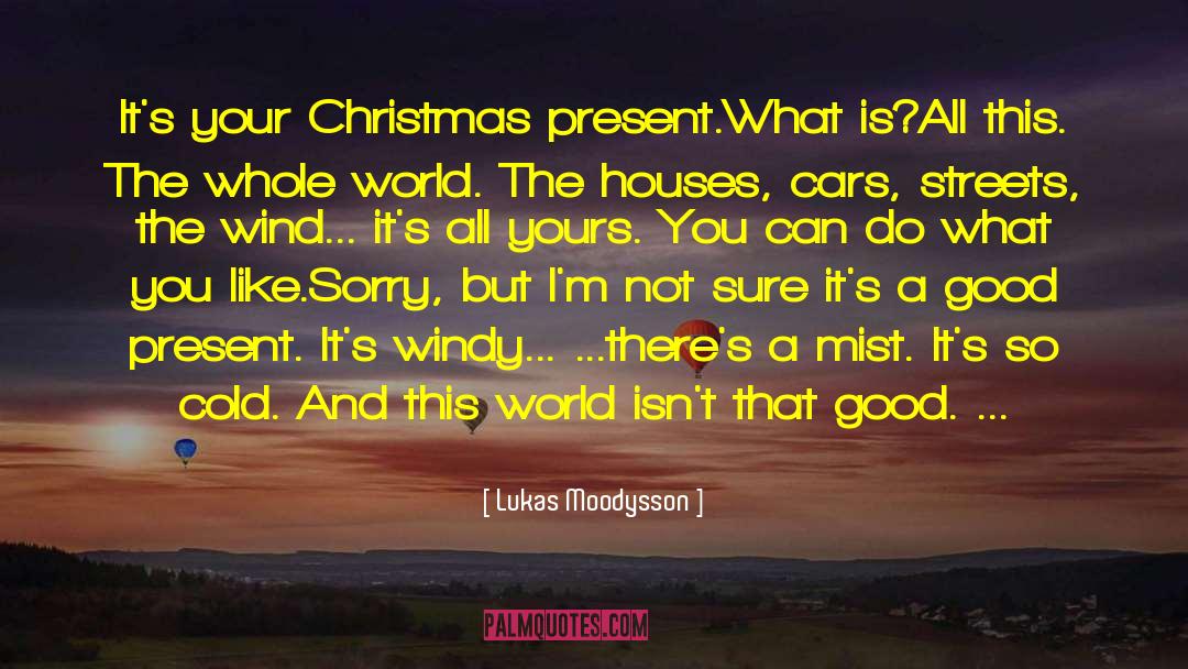 Lukas Moodysson Quotes: It's your Christmas present.<br />What