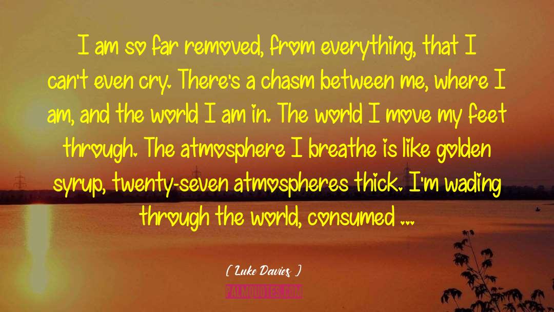 Luke Davies Quotes: I am so far removed,