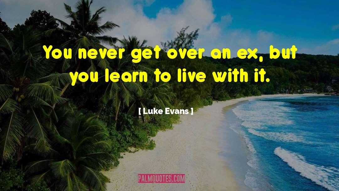 Luke Evans Quotes: You never get over an
