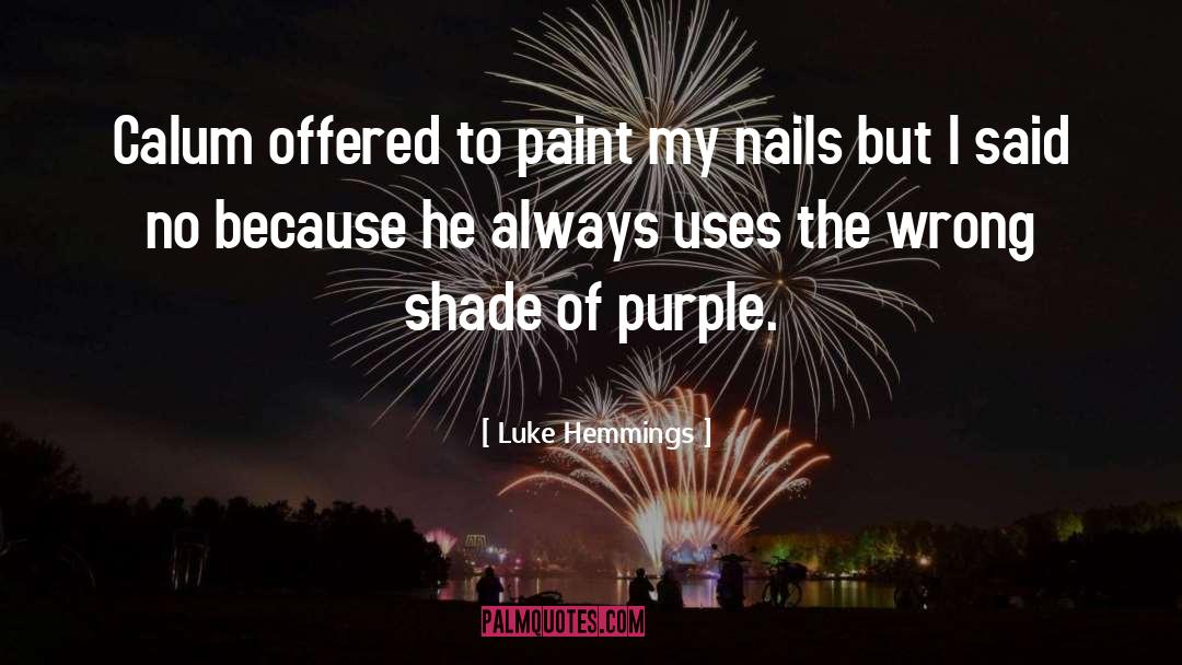 Luke Hemmings Quotes: Calum offered to paint my