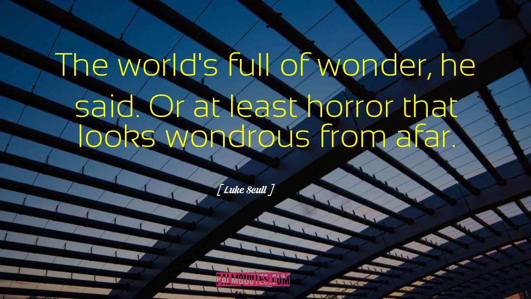 Luke Scull Quotes: The world's full of wonder,