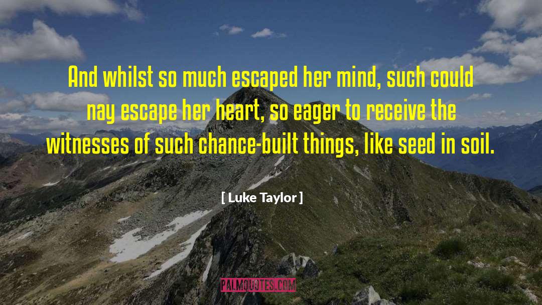 Luke Taylor Quotes: And whilst so much escaped