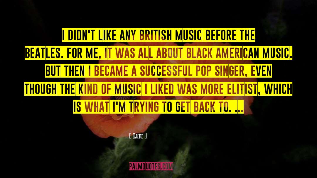 Lulu Quotes: I didn't like any British