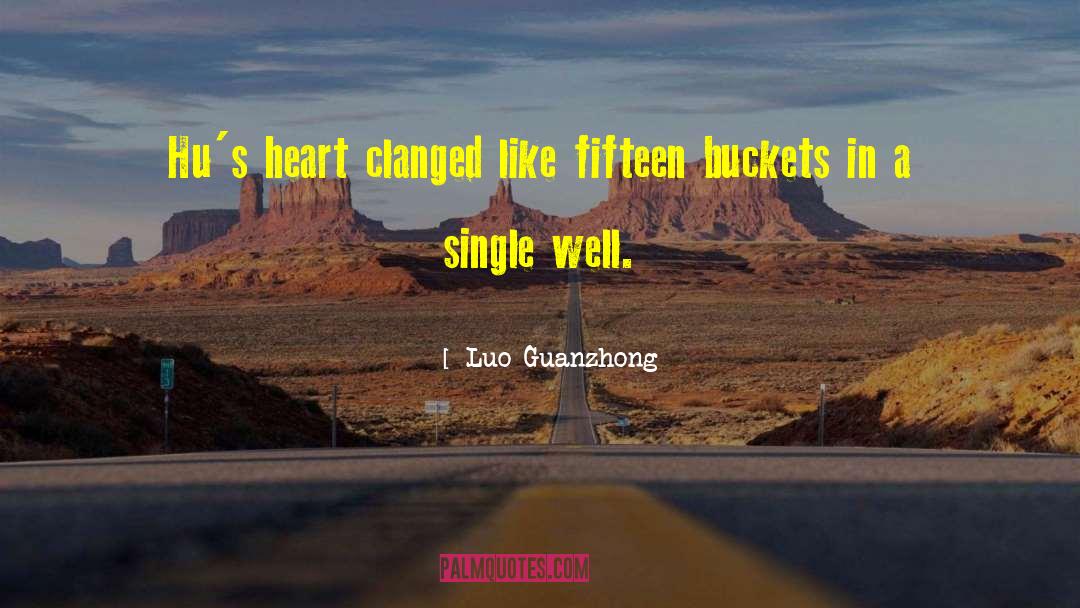 Luo Guanzhong Quotes: Hu's heart clanged like fifteen
