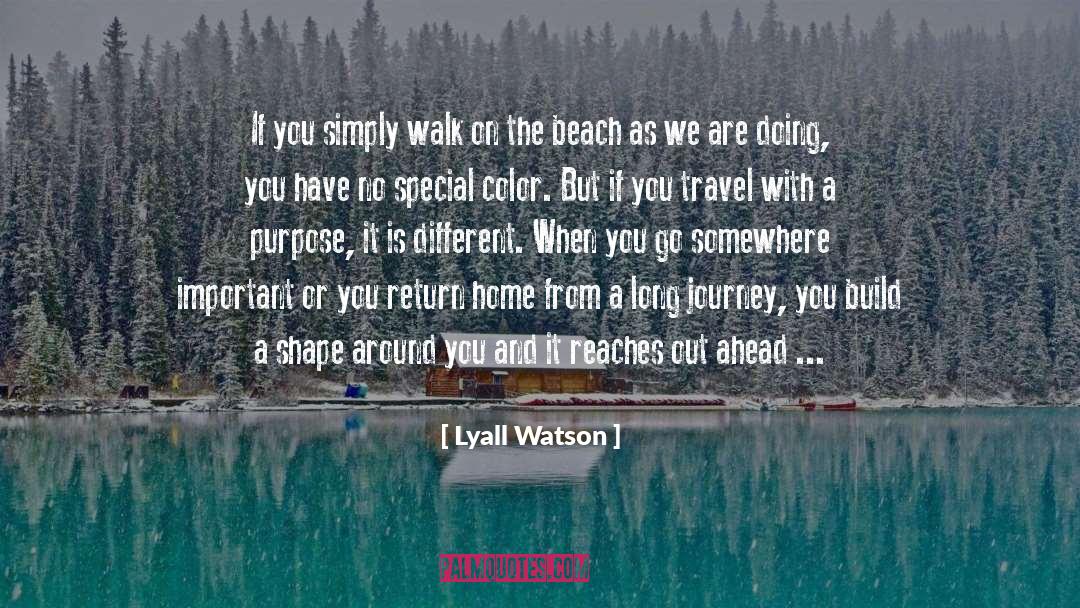 Lyall Watson Quotes: If you simply walk on