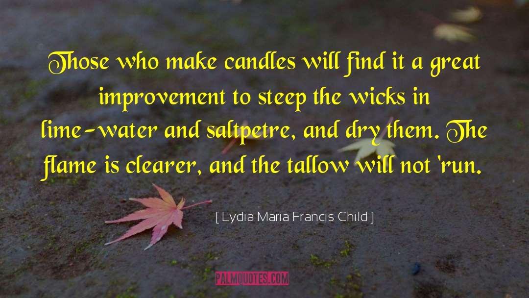 Lydia Maria Francis Child Quotes: Those who make candles will