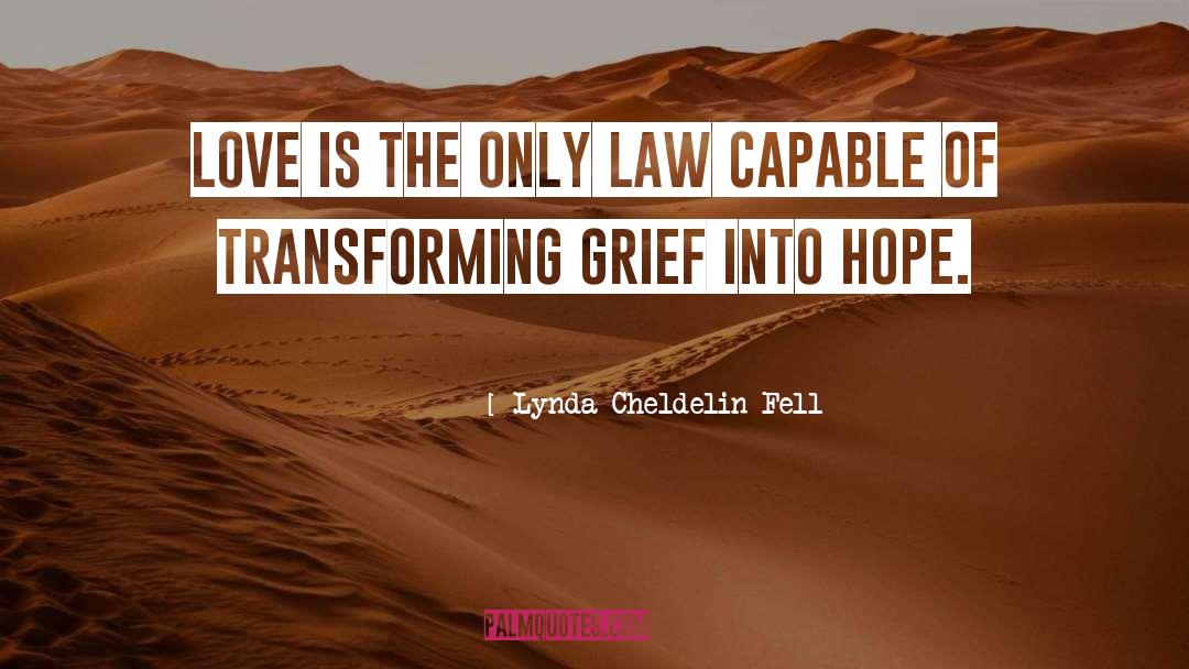 Lynda Cheldelin Fell Quotes: Love is the only law