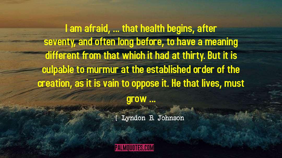 Lyndon B. Johnson Quotes: I am afraid, ... that