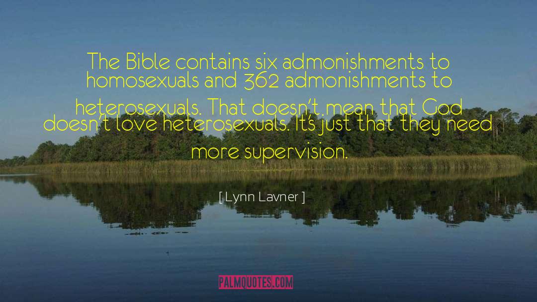 Lynn Lavner Quotes: The Bible contains six admonishments