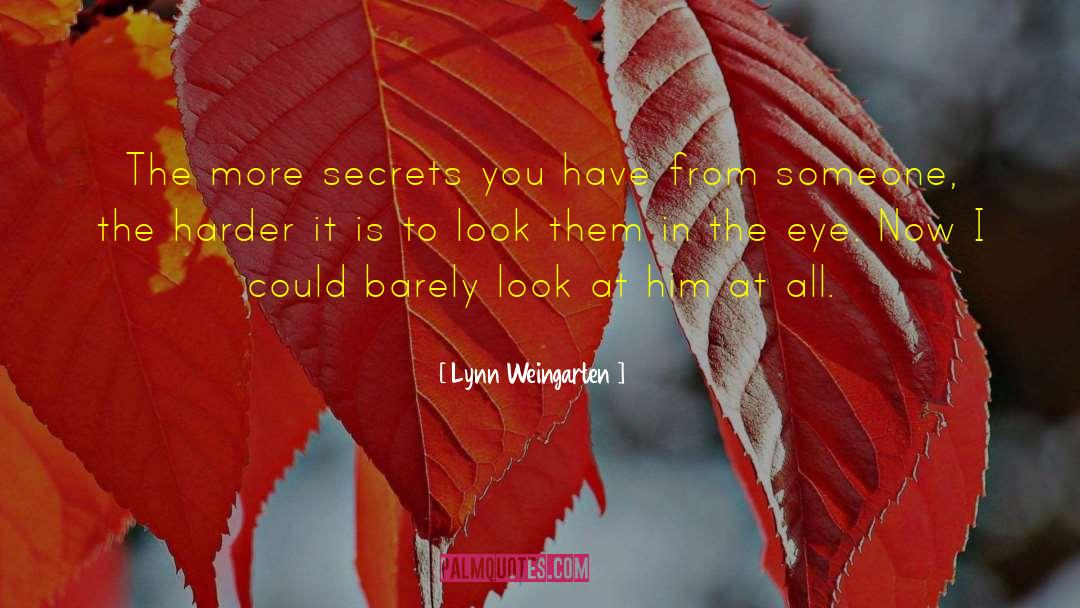 Lynn Weingarten Quotes: The more secrets you have