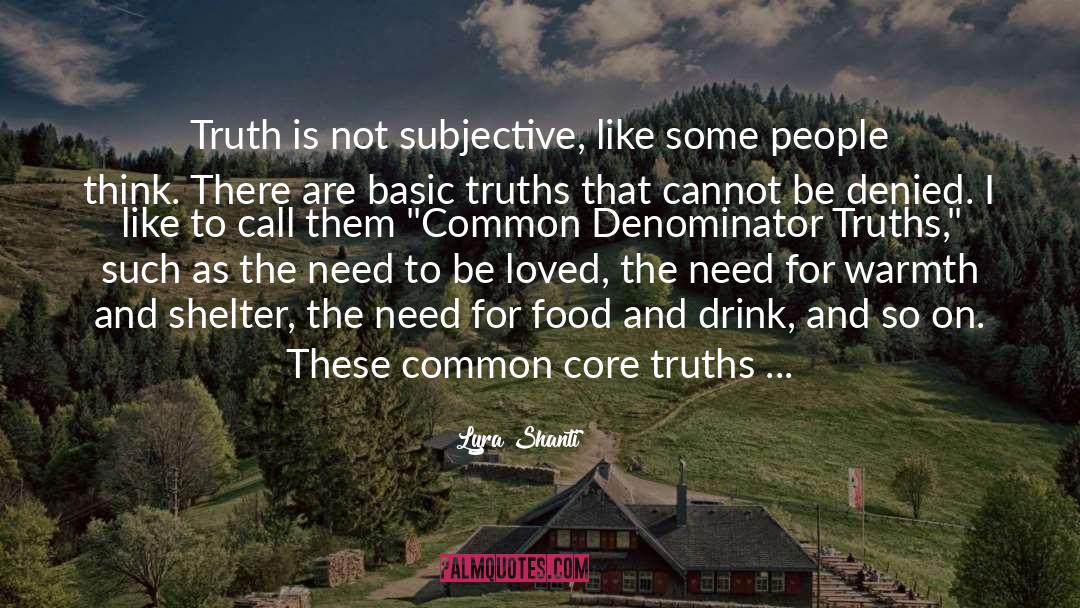 Lyra Shanti Quotes: Truth is not subjective, like