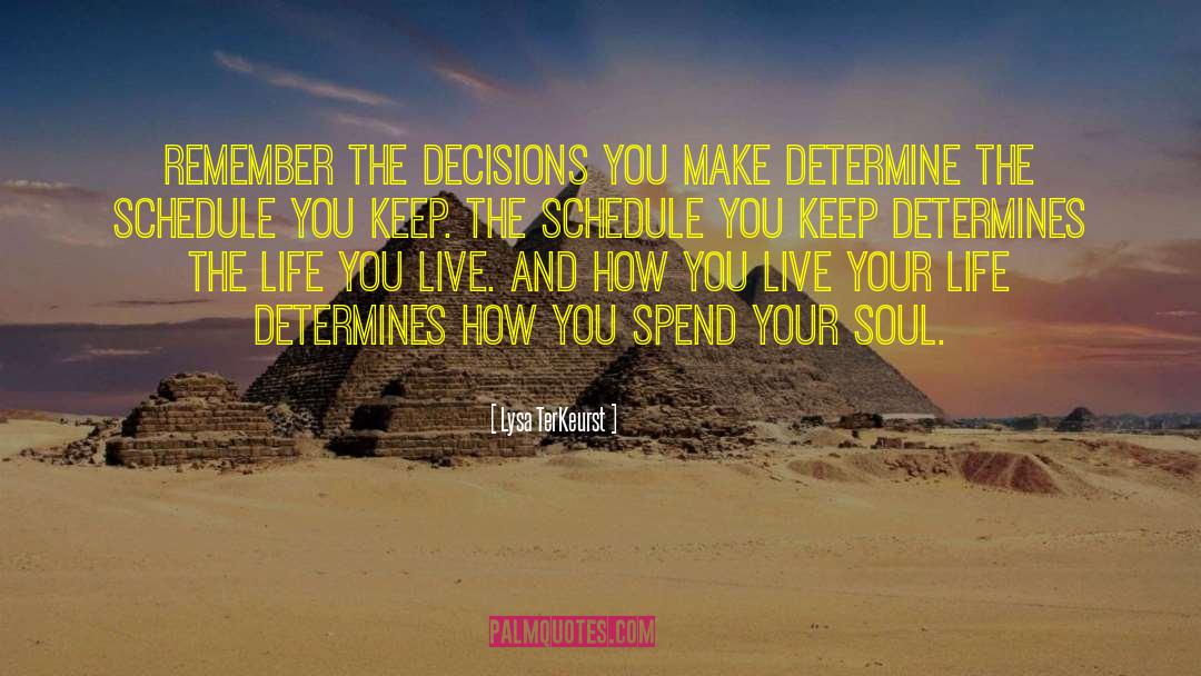 Lysa TerKeurst Quotes: Remember the decisions you make
