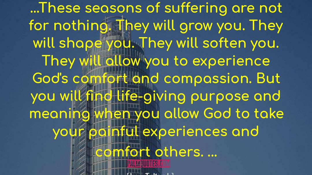 Lysa TerKeurst Quotes: ...These seasons of suffering are