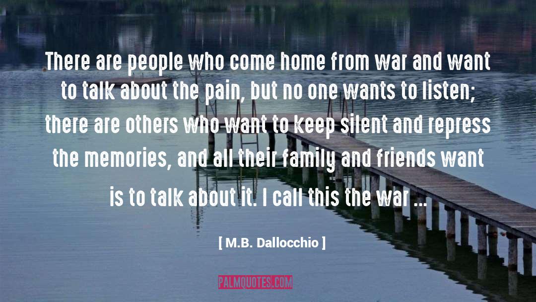 M.B. Dallocchio Quotes: There are people who come