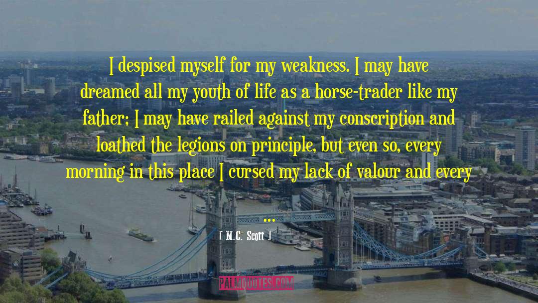 M.C. Scott Quotes: I despised myself for my
