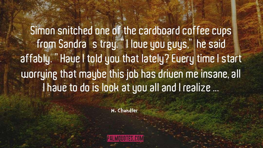M. Chandler Quotes: Simon snitched one of the