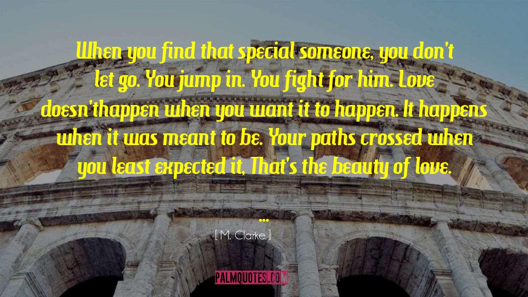 M. Clarke Quotes: When you find that special