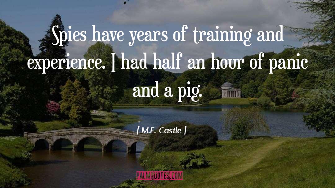M.E. Castle Quotes: Spies have years of training