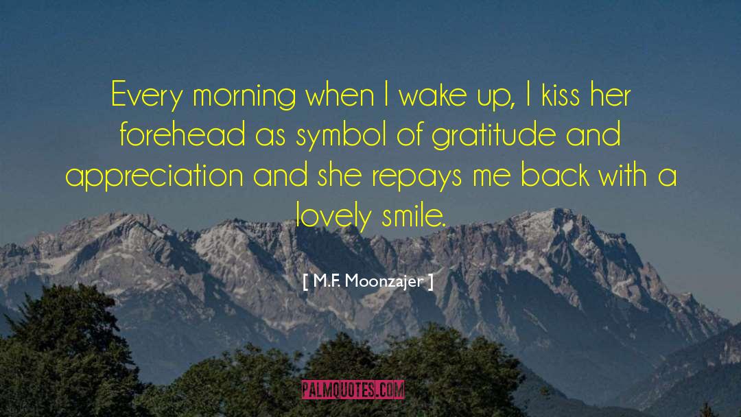 M.F. Moonzajer Quotes: Every morning when I wake