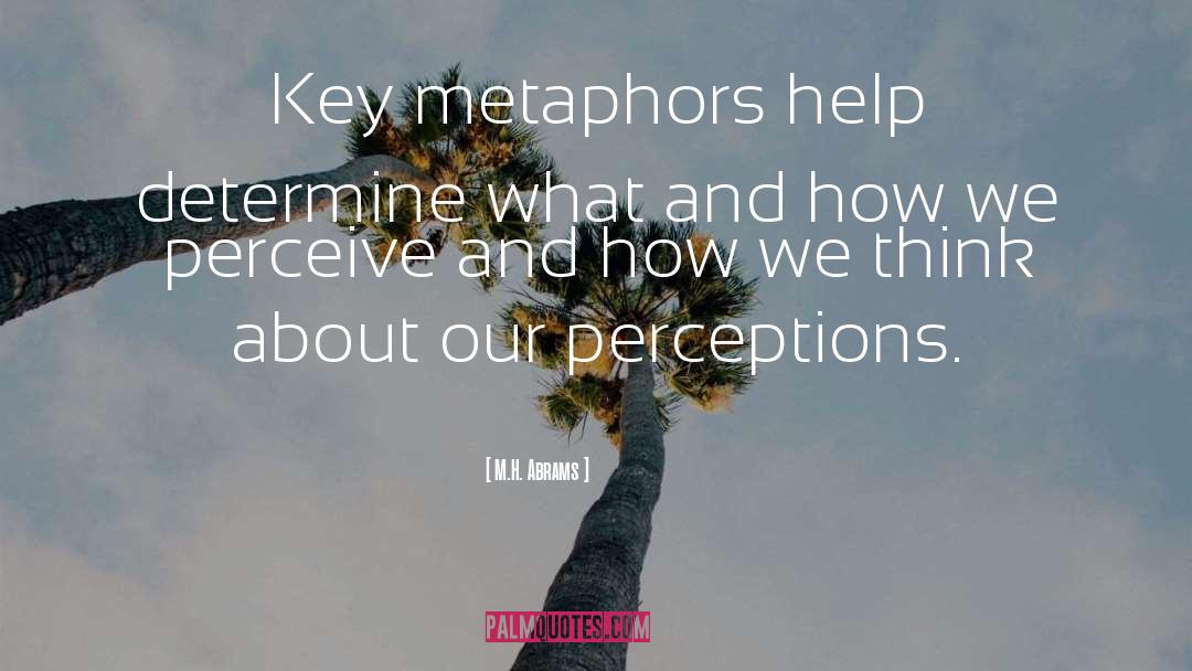 M.H. Abrams Quotes: Key metaphors help determine what