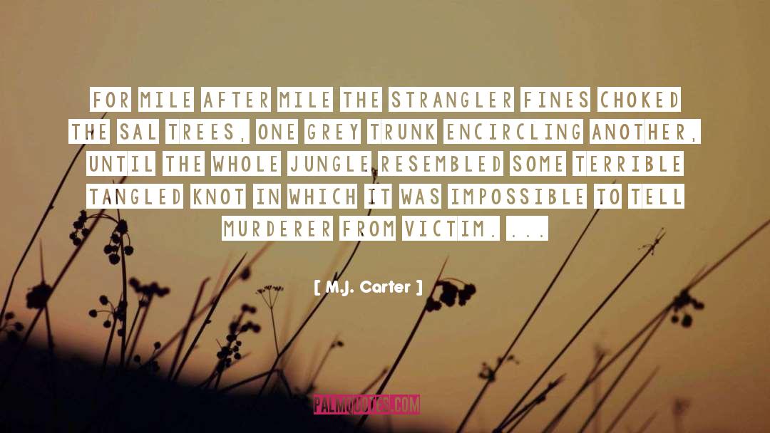 M.J. Carter Quotes: For mile after mile the