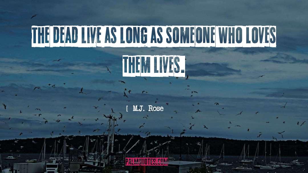 M.J. Rose Quotes: The dead live as long
