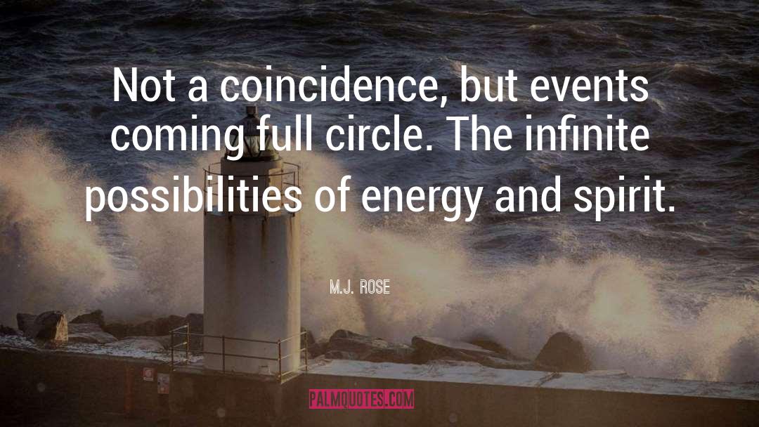 M.J. Rose Quotes: Not a coincidence, but events