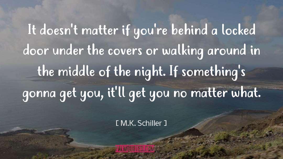M.K. Schiller Quotes: It doesn't matter if you're