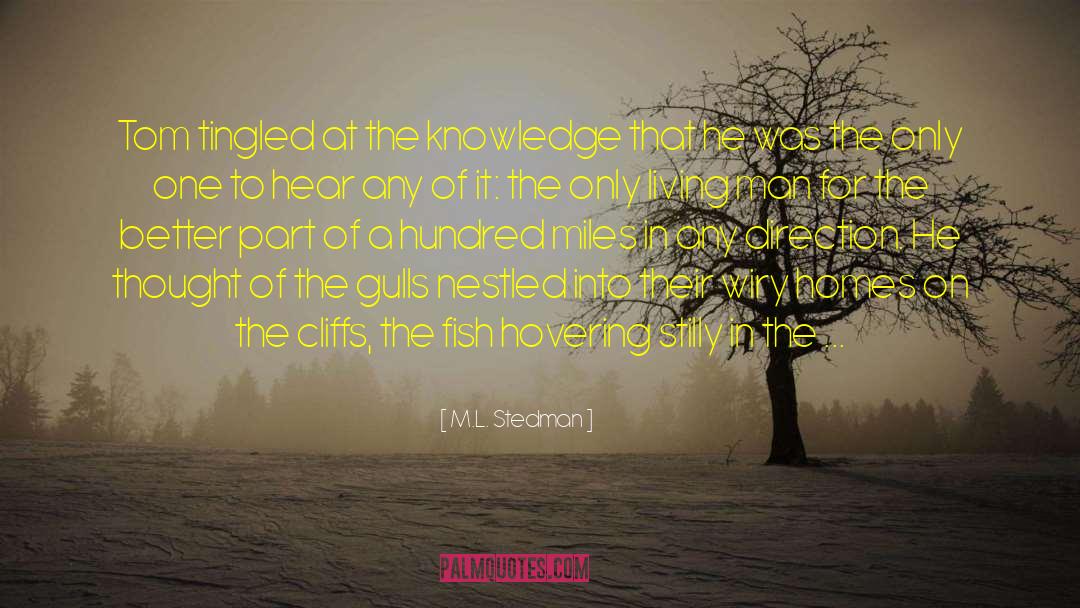 M.L. Stedman Quotes: Tom tingled at the knowledge