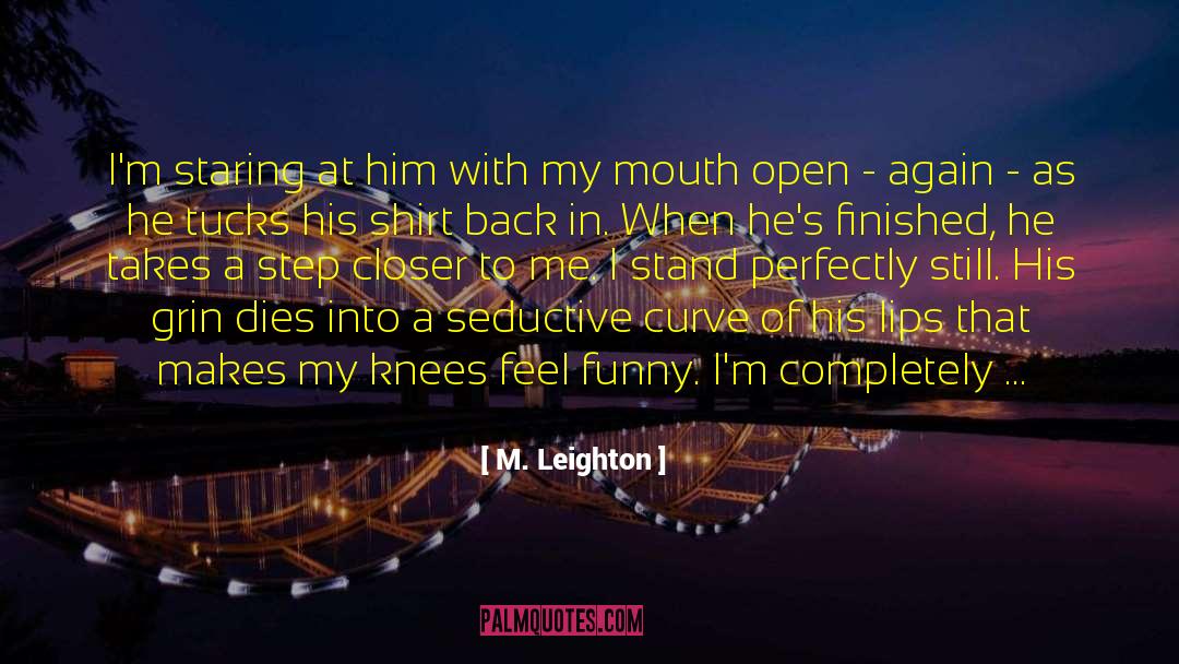 M. Leighton Quotes: I'm staring at him with