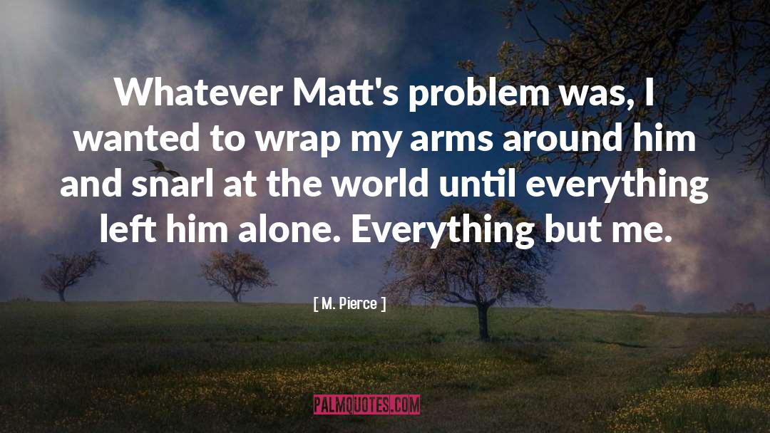 M. Pierce Quotes: Whatever Matt's problem was, I