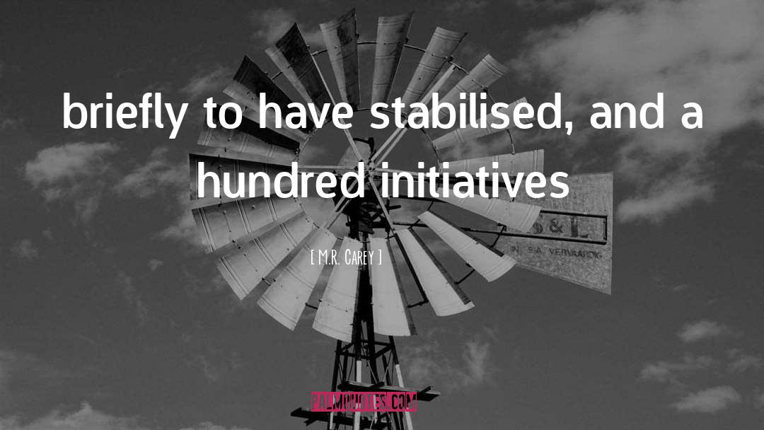 M.R. Carey Quotes: briefly to have stabilised, and