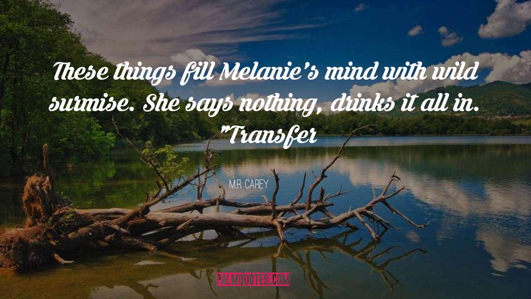 M.R. Carey Quotes: These things fill Melanie's mind