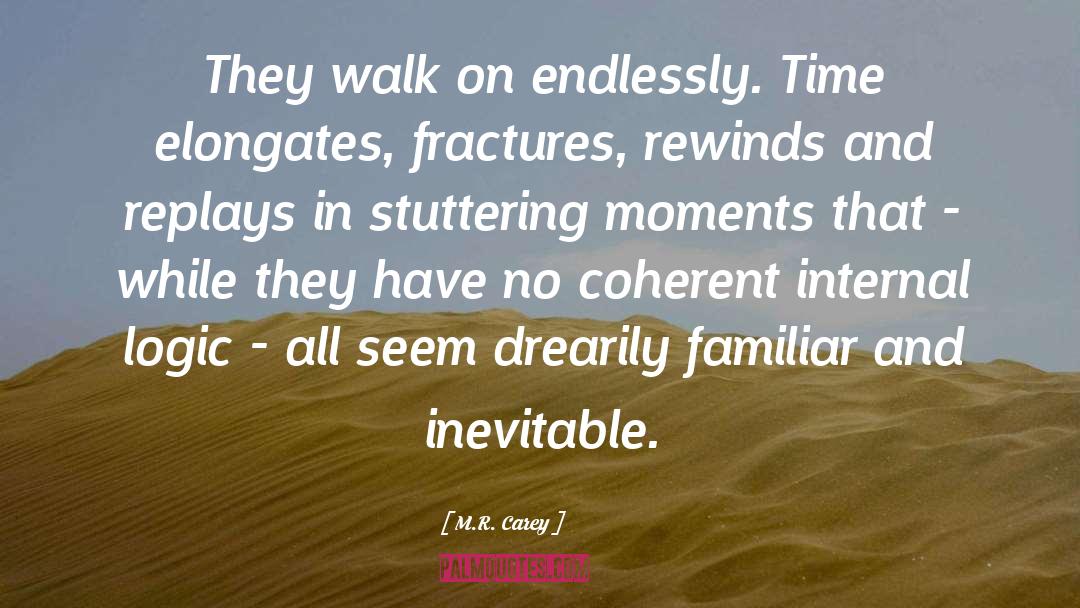 M.R. Carey Quotes: They walk on endlessly. Time