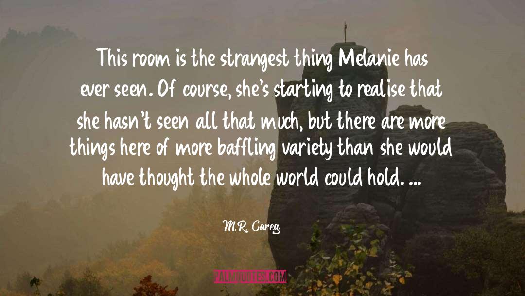 M.R. Carey Quotes: This room is the strangest