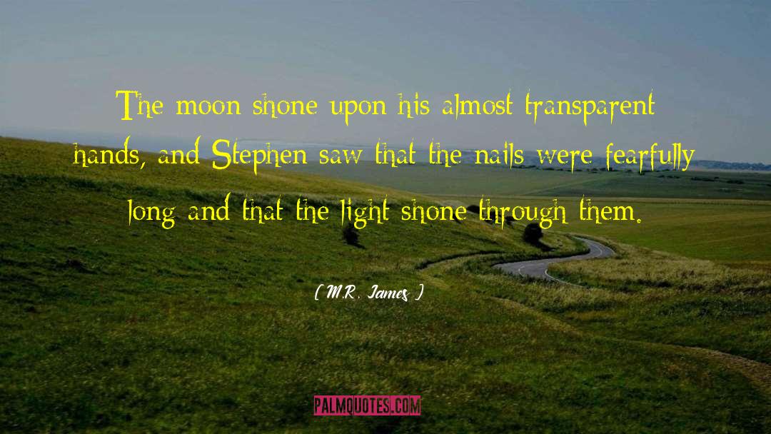 M.R. James Quotes: The moon shone upon his