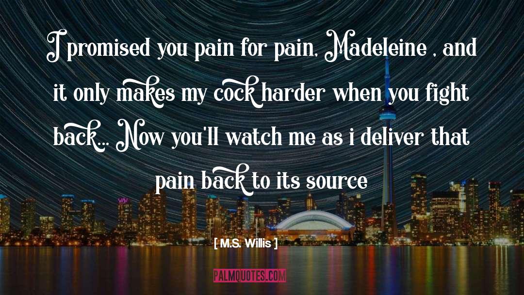 M.S. Willis Quotes: I promised you pain for