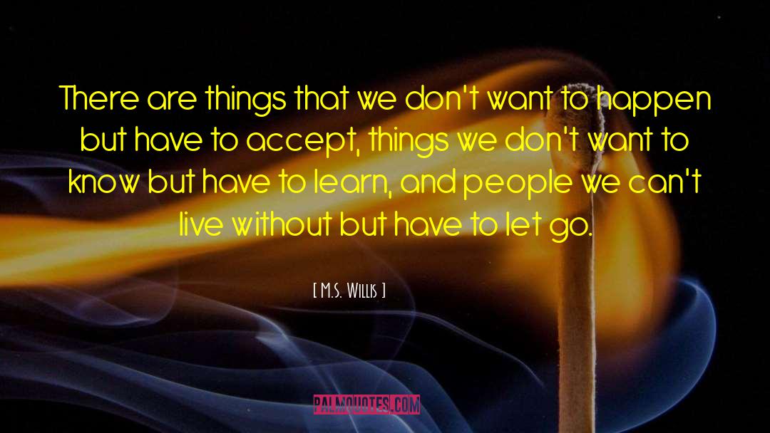 M.S. Willis Quotes: There are things that we