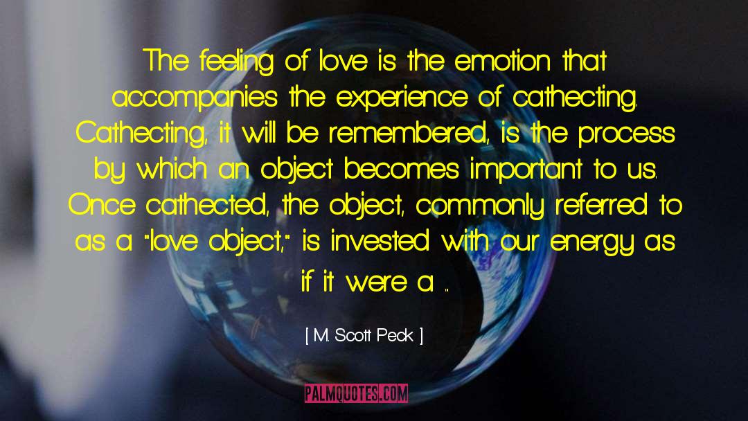 M. Scott Peck Quotes: The feeling of love is