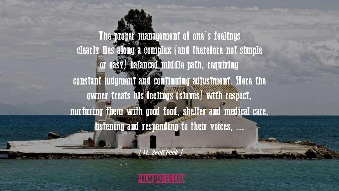 M. Scott Peck Quotes: The proper management of one's