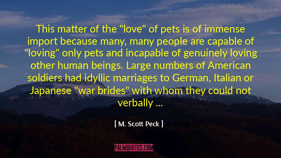 M. Scott Peck Quotes: This matter of the 