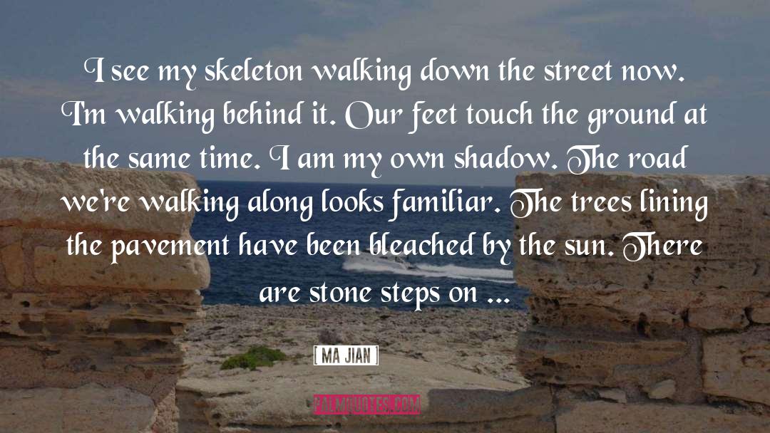 Ma Jian Quotes: I see my skeleton walking