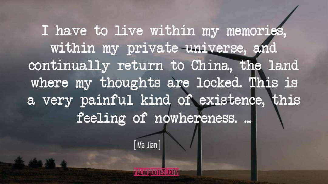 Ma Jian Quotes: I have to live within