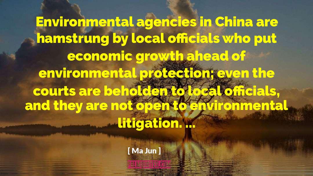 Ma Jun Quotes: Environmental agencies in China are