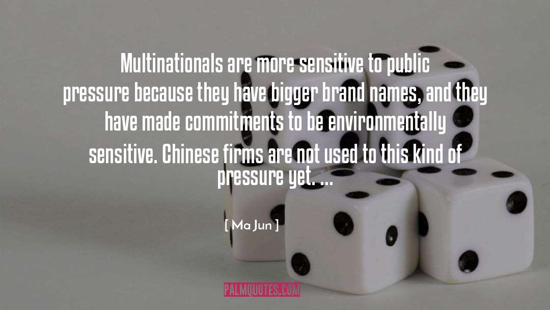 Ma Jun Quotes: Multinationals are more sensitive to