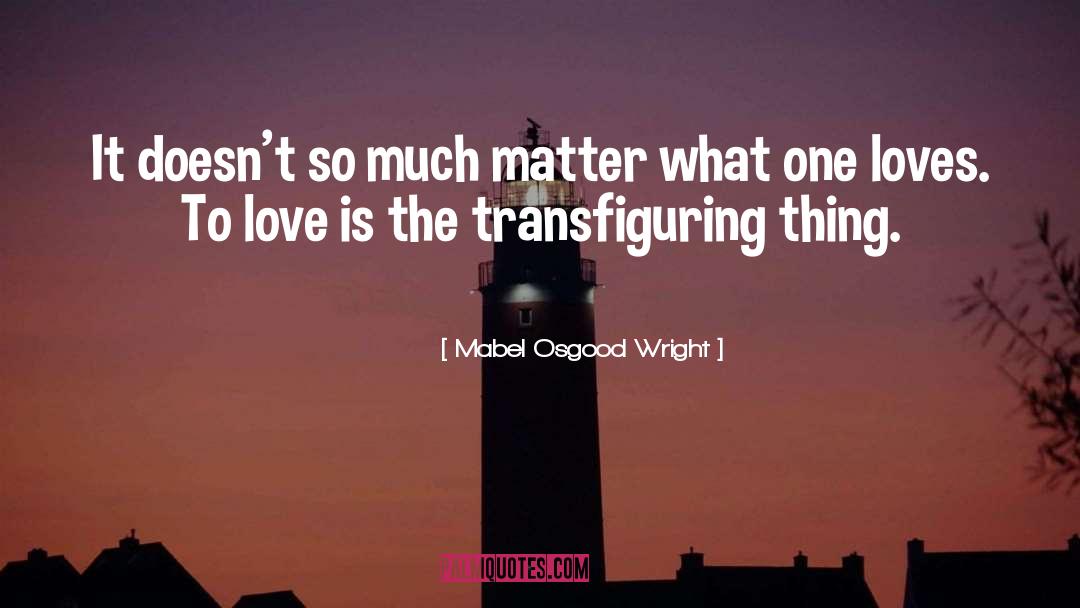 Mabel Osgood Wright Quotes: It doesn't so much matter